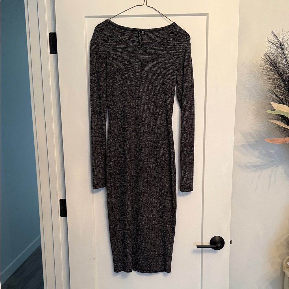 Heather grey long sleeve dress